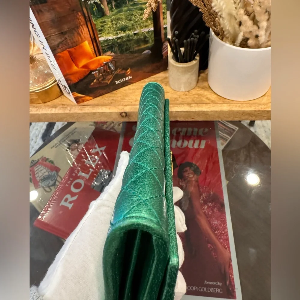 Gucci Green Long Wallet with Horsebit GG